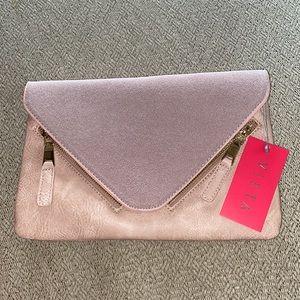 VIETA Evening bag shoulder messenger LT pink light purple w gold tone